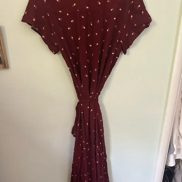 NWT Christy Dawn The Autumn wrap dress in red floral - Picture 6 of 8